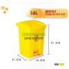 Thùng rác công cộng đạp chân 68l AF07317